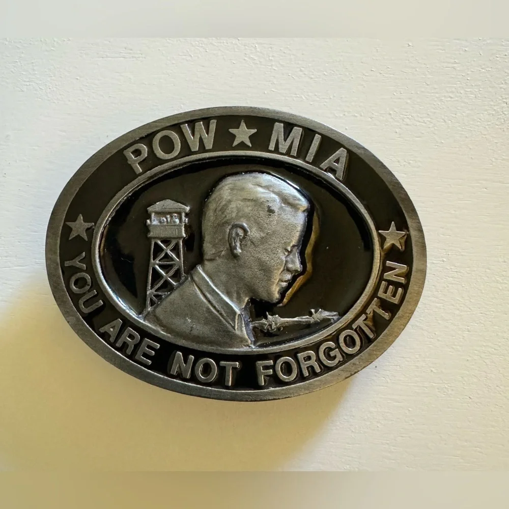 POW MIA You Are Not Forgotten Belt Buckle